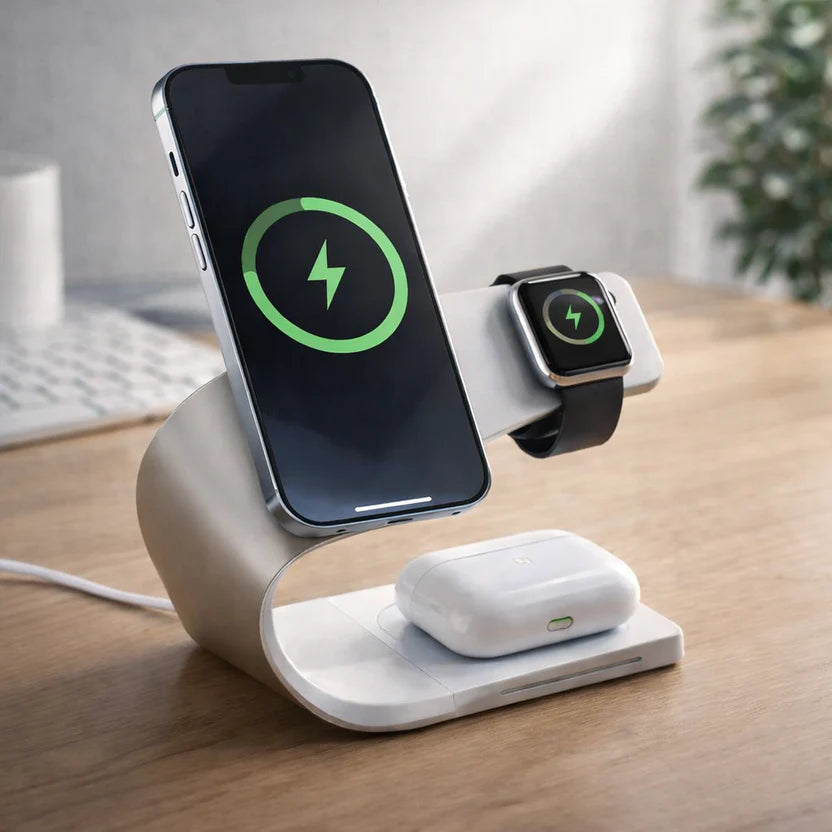 4-in-1 Metal Shell Wireless Charger