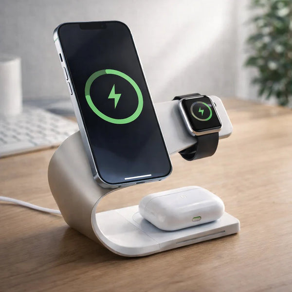 4-in-1 Metal Shell Wireless Charger
