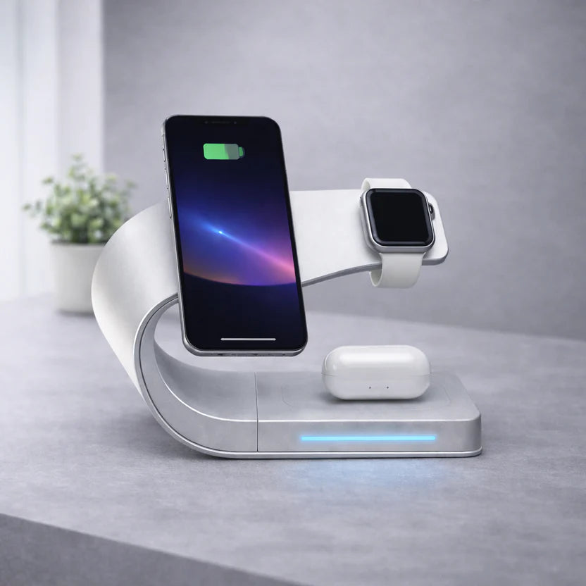 4-in-1 Metal Shell Wireless Charger