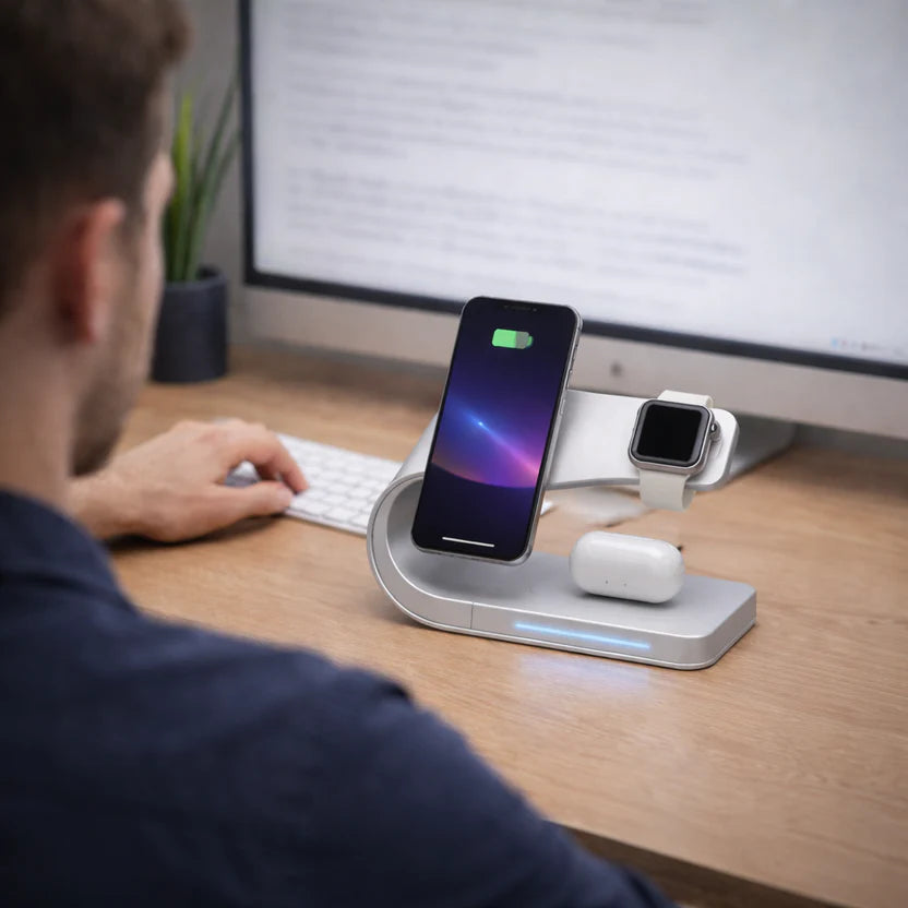 4-in-1 Metal Shell Wireless Charger