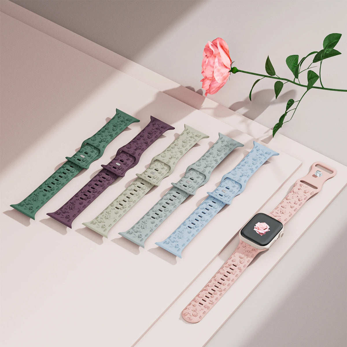 Floral Engraved Sports Bands