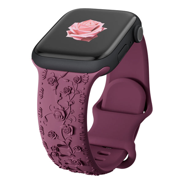 Floral Engraved Sports Bands