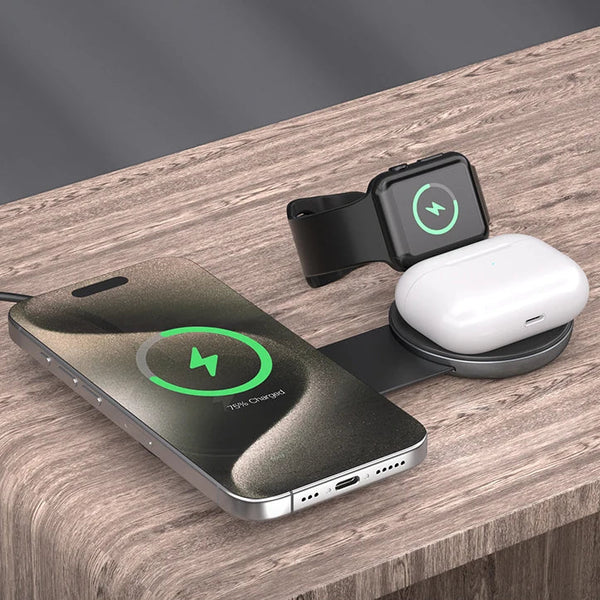 3-In-1 Foldable Travel Charger